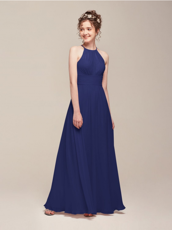Alicepub Halter Chiffon Bridesmaid Dresses Long Formal Party Dress for Women Special Occasion 