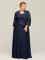 Alicepub Plus Size Mother of The Bride Dress with Jacket for Women