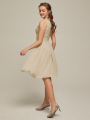 Alicepub One Shoulder Chiffon Bridesmaid Dress Short Formal Party Homecoming Gown