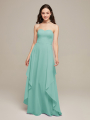 Alicepub Strapless Long Chiffon Bridesmaid Dresses for Women Party Wedding Prom Evening Gown