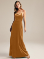 Alicepub Asymmetrical Neckline Spaghetti Straps A-line Chiffon Bridesmaid Dress