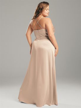Sage Green US10 Alicepub V-Neck Chiffon Bridesmaid Dress Long Formal Gown Party Evening Dress Sleeveless 